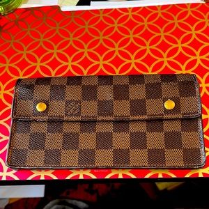 Louis Vuitton Damier Ebene Portefeuille Long Wallet